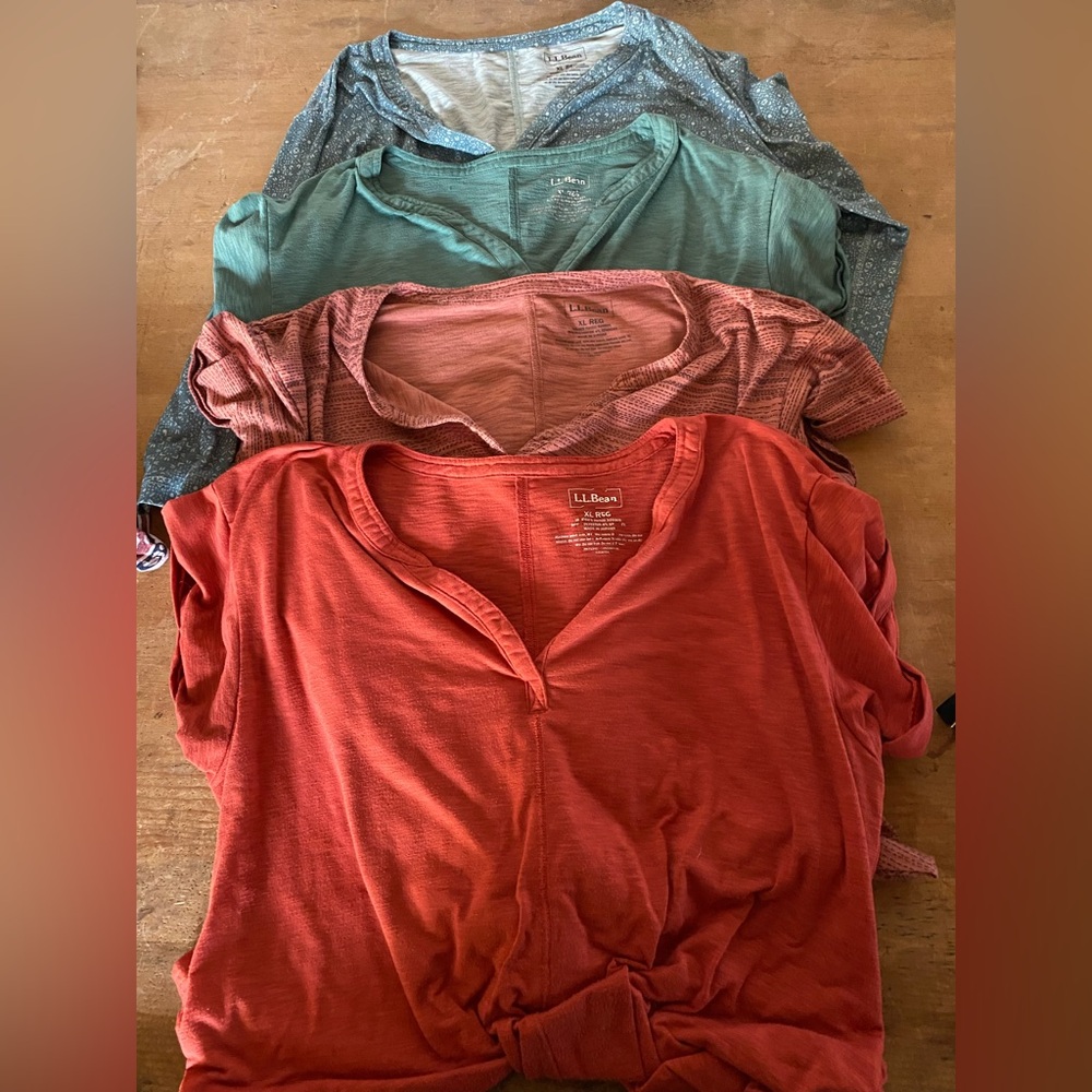 Lot of four Women's Assorted LL Bean Tops